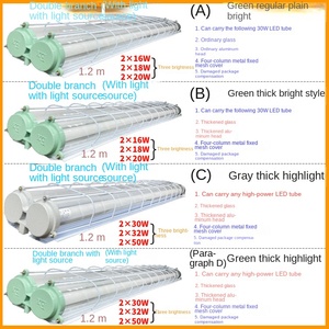โคมไฟ LED อลูมิเนียมกันระเบิดสำหรับคลังสินค้า ขนาด 1.2 ม. หลอด G13 แบบแก้ว IP65 พร้อมแบตเตอรี่สำรองฉุกเฉิน รับประกัน 10 ปี - Product Image 5