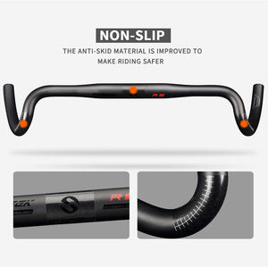 <span class=keywords><strong>Manillar</strong></span> de bicicleta de carretera, barra integrada de freno de disco de carbono negro mate, 31,8x400/420/440mm - Product Image 5