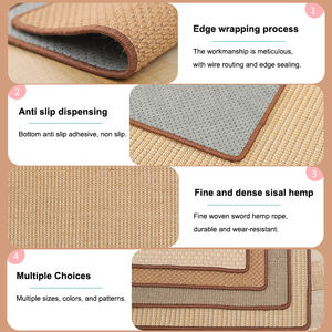 Alfombrilla Rascadora de Bambú Tejido para <span class=keywords><strong>Gatos</strong></span> Tabla para Afilar Uñas Rascador Juguetes para <span class=keywords><strong>Gatos</strong></span> Protector de Muebles Sillas y Sofás - Product Image 4