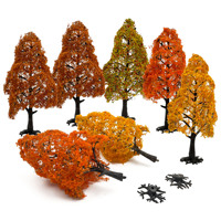 Arbre à feuilles larges fini à l'échelle HO et N, modèle de paysage, arbre pour diorama ferroviaire, matériau DIY pour table de sable