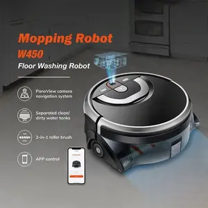 W451 House Cleaning Automatic Floor Cleaner Mopping Vacuum Robot with Clean and Dirty Water Tank