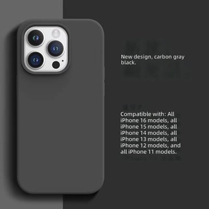 Coque de téléphone en silicone liquide antichoc personnalisable, protection intégrale pour <span class=keywords><strong>iPhone</strong></span> 17 à <span class=keywords><strong>12</strong></span>, série complète, coque arrière mate pour couple - Product Image 2
