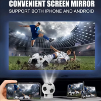 Vente flash - Projecteur intelligent Q8 pour le football - Prise en charge 4K 1080P - Mini projecteur portable de 150 pouces pour le home cinéma