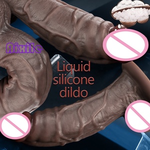 Dildo avec grande ventouse, Dildos <span class=keywords><strong>en</strong></span> silicone à double densité pour le plaisir vaginal et anal, Jouets sexuels massifs pour adultes pour hommes, femmes et gays - Product Image 4
