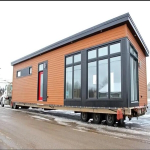 Case Prefabbricate Modulari in Legno Stile Container di Facile Costruzione Mini Casa <span class=keywords><strong>su</strong></span> <span class=keywords><strong>Ruote</strong></span> - Product Image 3