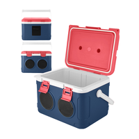 Glacière audio portable 21L avec haut-parleur et batterie rechargeable USB pour événements extérieurs, boissons et camping