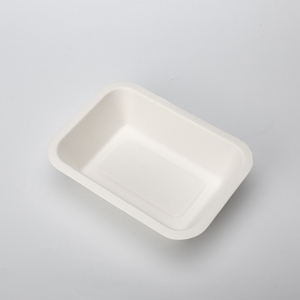 Emballage de moulage de pulpe de bagasse de canne à sucre biodégradable compostable sans PFAS plateau alimentaire avec couvercle pour service de gelée de nouilles à <span class=keywords><strong>sushi</strong></span> - Product Image 5