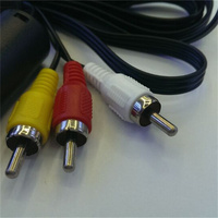 SYYTECH Console de jeu 1.8M Audio Vidéo AV Câble vers RCA AV Câble pour Playstation 2 PS3 Accessoires de jeu vidéo