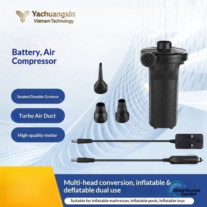 Portable Car Electric Air <b>Pump</b> with Rechargeable <b>Battery</b>, Dual-Purpose for Home & Car, Inflation & Deflation All-in-One <b>Pump</b> for - Product Image 3