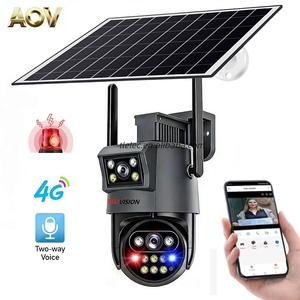 Caméra solaire double objectif AOV Hieasy 4K 8MP 4G <span class=keywords><strong>SIM</strong></span> avec alarme IA, audio bidirectionnel et suivi humain - Product Image 1