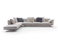 Canapé design italien en tissu combiné avec grand angle Nouveau mobilier de salon haut de gamme minimaliste sur mesure pour villas