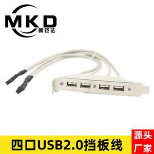 สายต่อขยาย USB 4 พอร์ต เมนบอร์ด 9 พิน ถึง 4 พอร์ต USB ตัวเมีย สายเคเบิลแผงด้านหลังเคสคอมพิวเตอร์ - Product Image 2