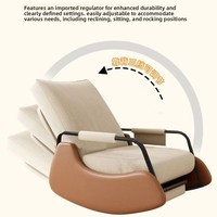 Fauteuil inclinable à bascule pour adultes, en acier, design minimaliste, pour dormir et se détendre, canapé de loisirs pour balcon et maison