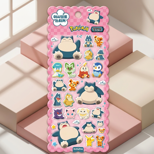pokemon <b>Marshmallow</b> Stickers Snorlax Korean Cute Character 3D Puffy Sticker Diary Laptop Phone Deco <b>Gift</b> for Kids Wholesale - Product Image 1