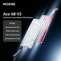 Teclado para Juegos OEM ODM Ace 68 V2 con Activación Rápida, 65 Interruptores Magnéticos de Efecto Hall, Actuación Ajustable de 0.001 mm, Frecuencia de Sondeo de 8K, RGB B