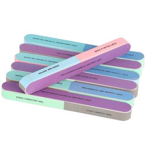 Herramientas de manicura profesional, juego de limas de uñas rectangulares de 7 vías, bloque de pulido y 100/180 de grano - Product Image 4