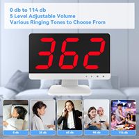 Kablosuz Hemşire Çağrı Sistemi 150m Menzil 30 Su Geçirmez Uyarı Çağrı Düğmeleri Ekran Alıcısı Hastane Cafe Klinikleri Bakım Evi