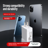 Chargeur de voyage rapide 65W PD personnalisable avec logo Shenzhen Lvxiangyuan, double port USB Type-C universel, protection OTP