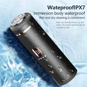 Custom Logo Professional IPX7 Waterproof 12000rpm Rechargeable Mini Electric Face Rotary Men Shaver Machine
