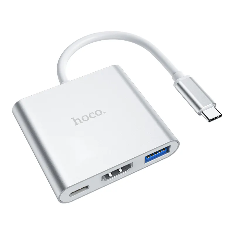 HOCO USB C HUB HB14 Easy use Type-C adapter Type-C to USB3.0 HDTV PD