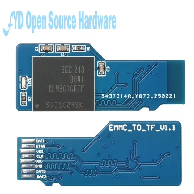 Netrual EMMC TF Adapter Board BGA153 BGA169 Micro SD Interface Converter V1.1 1.8/3.3V Male Female Data Recovery Blue