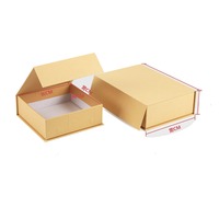 Carton en papier kraft de couleur naturelle, boîte de rangement pour ouverture de livre, boîte cadeau magnétique à pression, en stock, imprimable