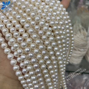 7-8mm AAAAA real genuino agua dulce perla cultivada agua dulce al por mayor río cultivado natural perla suelta hebra - Product Image 1