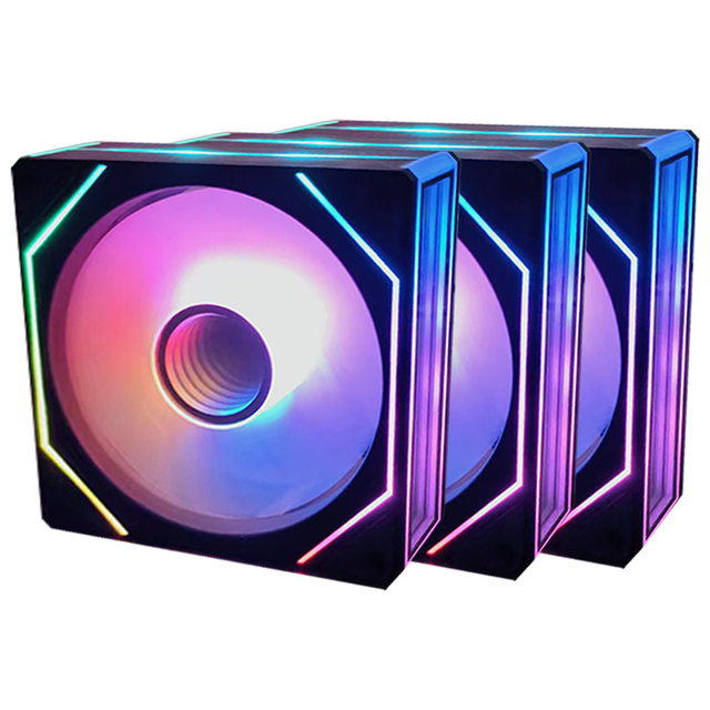 Manmu Custom Logo RGB LED Lights 6Pin 120mm PC Computer Case with CPU Cooling Fan and Plastic Heatsink Most Preferred