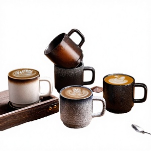 Taza Moderna de Cerámica para Té, Café o Agua, con Tapa, Cuchara y Asa, 275 ml, Taza de Porcelana Ecológica, Apta para Microondas, para Restaurante - Product Image 3