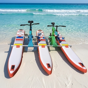 Maßgefertigte Aufblasbare Aluminium-Stahl-Hydrobikes Pontons Wasserfahrräder Tretboote Schwimmende Fahrräder Hochgeschwindigkeits-Wasserpark Kommerziell - Product Image 1