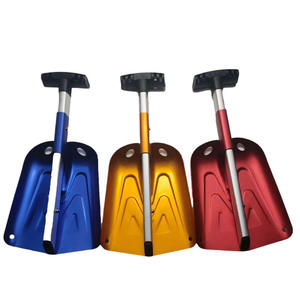 Pelle à neige en alliage d'aluminium 65 cm, pliable et télescopique, équipement de randonnée en plein air, options de couleurs rouge, or, bleu - Product Image 1