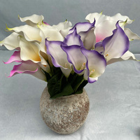 Grands et petits bouquets de fleurs artificielles réalistes Calla Lily pour la décoration de la maison, bouquet de mariage, mini-bouquet