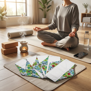 Serviettes hygiéniques réutilisables en coton de bambou, lavables, pour l'<span class=keywords><strong>hygiène</strong></span> féminine, post-partum et allaitement, confortables - Product Image 5