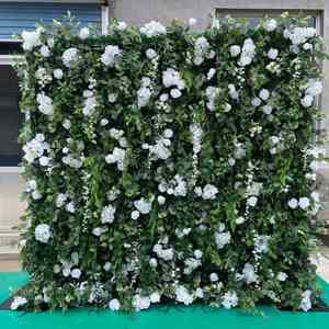 การปรับแต่งพื้นหลังสีเขียวธรรมชาติกิจกรรมประดิษฐ์ตกแต่งงานแต่งงานผนังดอกไม้ - Product Image 1