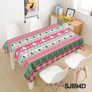 Khăn trải bàn Giáng sinh bán chạy, chất liệu PVC, in hình, chống thấm nước và giặt được, hình chữ nhật, dùng cho bàn ăn - Product Image 3