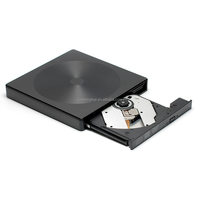 Unità DVD esterna USB 3.0 + USB-C CD masterizzatore CD/DVD +/-RW unità ottica, sottile DVD portatile CD ROM Rewriter duplicatore