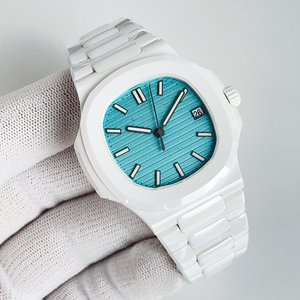 Pateks Montre automatique mécanique pour homme avec cadran lumineux, cristal saphir, bracelet en cuir, boîtier en métal, haute qualité, luxe, Philippe - Product Image 1