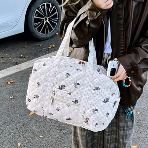 Bolsa de Viaje para Mamá, Venta al por Mayor, Personalizada, Acolchada, de Algodón, con Estampado Floral sin Costuras, Ligera, de Gran Capacidad, Bolsa para Bebé - Product Image 5