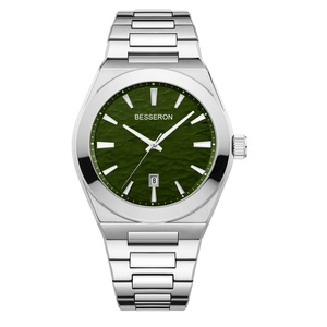 Montre à quartz tendance en acier inoxydable 42 mm avec cadran saphir et bracelet en caoutchouc, mouvement MIYOTA – Meilleure vente - Product Image 5