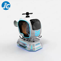 Simulateur de vol VR d'hélicoptère et d'avion en intérieur pour gagner de l'argent, avec joystick et cockpit - Construction métallique pour parcs d'aventure
