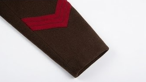 Manteau d'hiver pour homme en laine 100% marron, uniforme, fait main, brodé, à manches longues, à simple boutonnage - Product Image 6