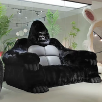 Canapé Gorilla de Luxe, Design Moderne et Artistique, Fauteuil en Tissu Fait Main pour Villa et Mobilier de Salon de Mansion