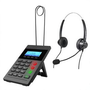 Casque de centre d'appels IP PBX Lsezv avec pavé de numérotation SIP et écran LCD, ensemble téléphonique VoIP professionnel <span class=keywords><strong>A10</strong></span>+F750 - Product Image 1