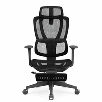 Chaise de bureau ergonomique entièrement en mesh avec appui-tête et soutien lombaire réglables BIFMA