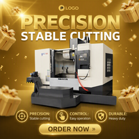Centre d'usinage vertical CNC haute vitesse VMC1580 3/4/5 axes avec commande GSK pour l'usinage de grandes pièces de moules en aluminium et acier