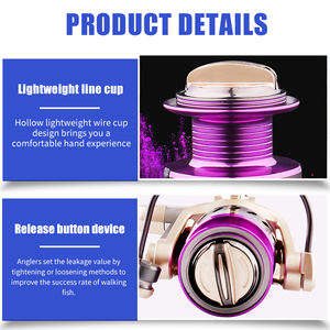 Moulinet de pêche à la ligne pour la pêche en mer et sur la plage, main droite, rapport de transmission 5,2:1, haute vitesse - Product Image 6