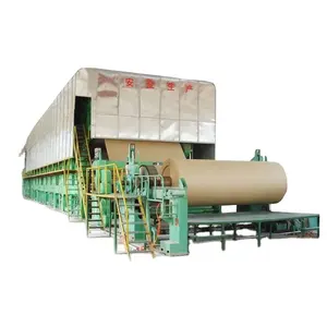 3200mm kraft fluting testliner paper making machine waste paper to kraft machinery