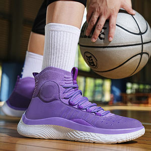 Chaussures de basketball de sport de haute qualité pour hommes, grande taille, semelle souple, rebond hautement élastique, baskets chics et montantes - Product Image 6