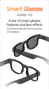 Smart Glasses BT <span class=keywords><strong>occhiali</strong></span> musica Audio per gli uomini donne con 2 Mic, luce blu filtro e lenti polarizzate, mani libere chiamate, - Product Image 6