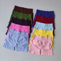 Shorts de course taille haute pour femme, effet froncé aux fesses, compressifs, respirants, sans coutures, coupe ajustée, disponibles du S au XL, pièce unique